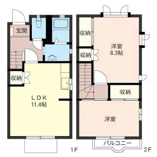 神奈川県大和市下鶴間【一戸建】の間取り