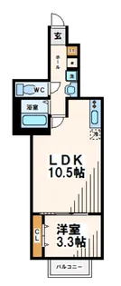 東京都府中市若松町4【アパート】の間取り