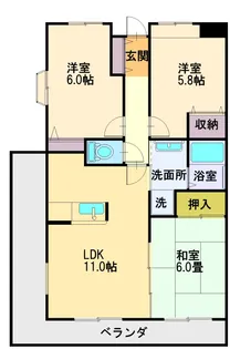 うれし野DUET【3階】の間取り