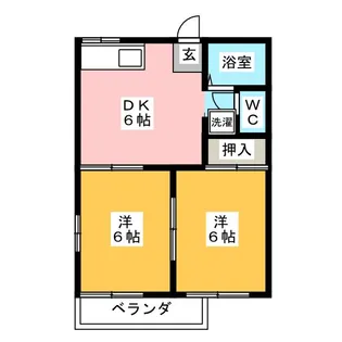 ニュー弥生 B【2階】の間取り