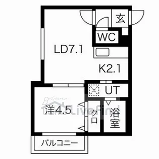 アヴェンタ平岸【4階】の間取り