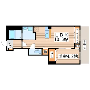 グランフォンテーヌ 奏【1階】の間取り