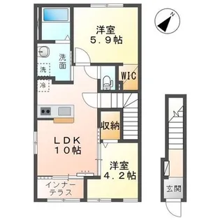 レナレジデンス【2階】の間取り