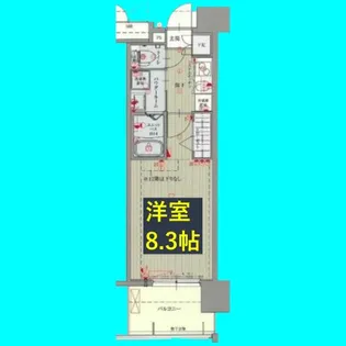 パルティール名駅北【12階】の間取り