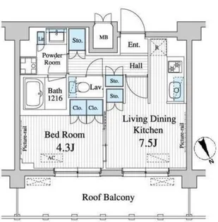 プレノ清澄庭園【9階】の間取り