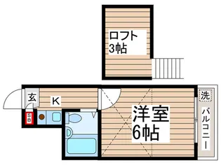 エスペラントメント【1階】の間取り