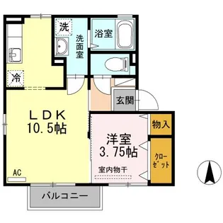 ウィルモア上飯野 B【2階】の間取り