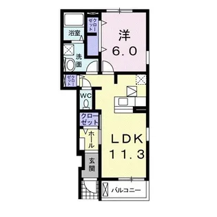 グランブルー II【1階】の間取り