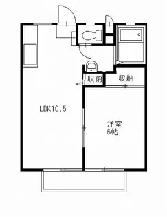光陽ハイツB【1階】の間取り