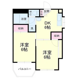 野中第3マンション【1階】の間取り