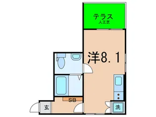 セクル-ド南麻布【1階】の間取り
