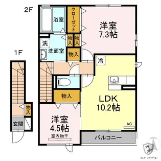 リコ プロスペラーレ B【2階】の間取り