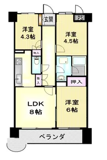 ラヴィータ桑野【2階】の間取り