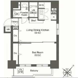 ユーレジデンス高輪台【3階】の間取り