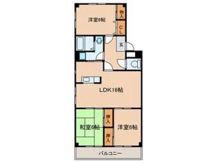 ビレンテ守山【1階】の間取り
