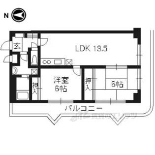 インペリアルパレスリバーサイド【1階】の間取り