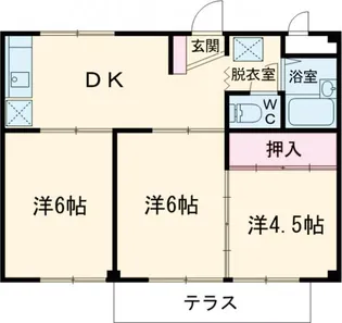 シティーハイツEi-II【1階】の間取り