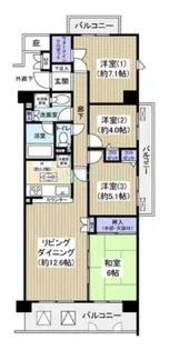 デイアパ-ク西船橋【2階】の間取り