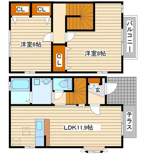 リーヴAの間取り