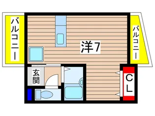 ペルルアール衣笠【1階】の間取り