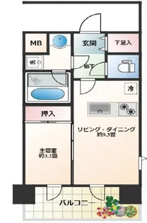 ピアース渋谷WEST【12階】の間取り