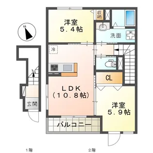 STELLA B【2階】の間取り