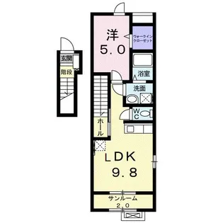 クラール ハウス・ツキミ【2階】の間取り