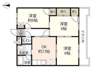 プリンス桜【3階】の間取り