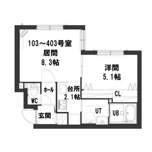 グランメールプレジールII【1階】の間取り