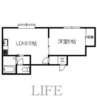 ベルメゾン厚別【3階】の間取り