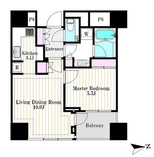 パークタワー芝公園【6階】の間取り
