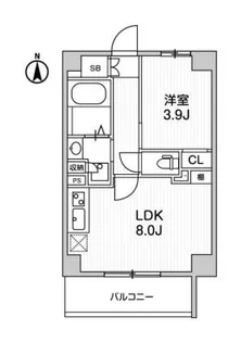 ルネサンスコート東新宿【7階】の間取り