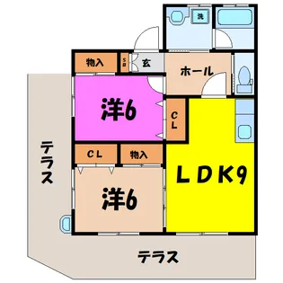 サンテラス日高 A棟(高崎市日高町)【1階】の間取り