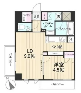 デュオステージ横濱赤門通り【4階】の間取り
