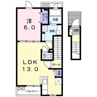 フラン アンジュ【2階】の間取り