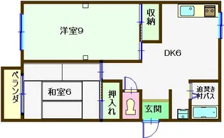 シテイハイツ立野【1階】の間取り