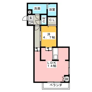 ベリアス ゼロ【2階】の間取り