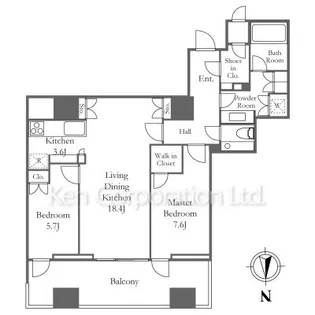 三田ガーデンヒルズ パークマンション【6階】の間取り