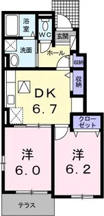 アムールI【1階】の間取り