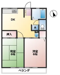 ヴェルディハイツI【1階】の間取り