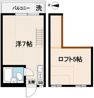 リバーストンコーポB棟【2階】の間取り