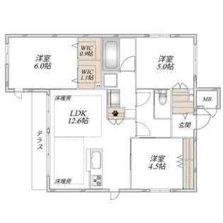 PRENDREII【1階】の間取り