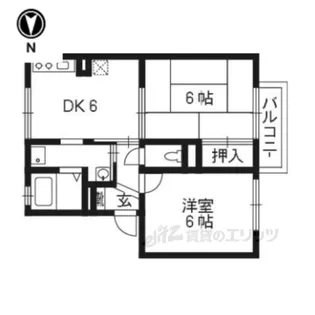ボンジュール岡山手1番館【2階】の間取り