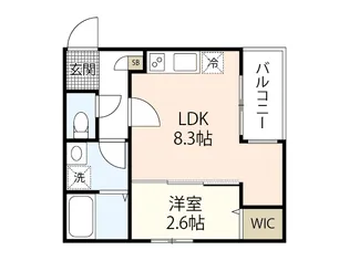 スマイルレジデンス三筋 南館【1階】の間取り