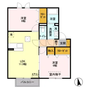 マーメルゾン I【1階】の間取り