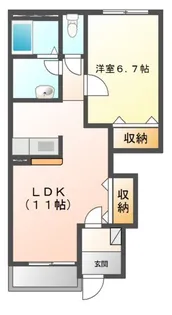 コンフォース鳩山【1階】の間取り