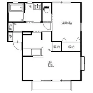 フローラルカーサB【1階】の間取り