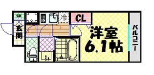 レオンコンフォート難波リオ【4階】の間取り