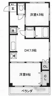 石井ダイアパレス中落合【1階】の間取り