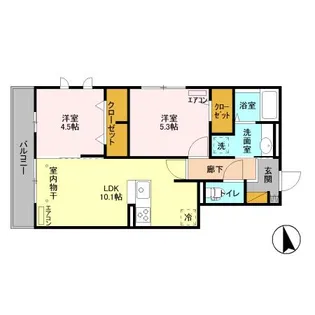 レガーメ【2階】の間取り